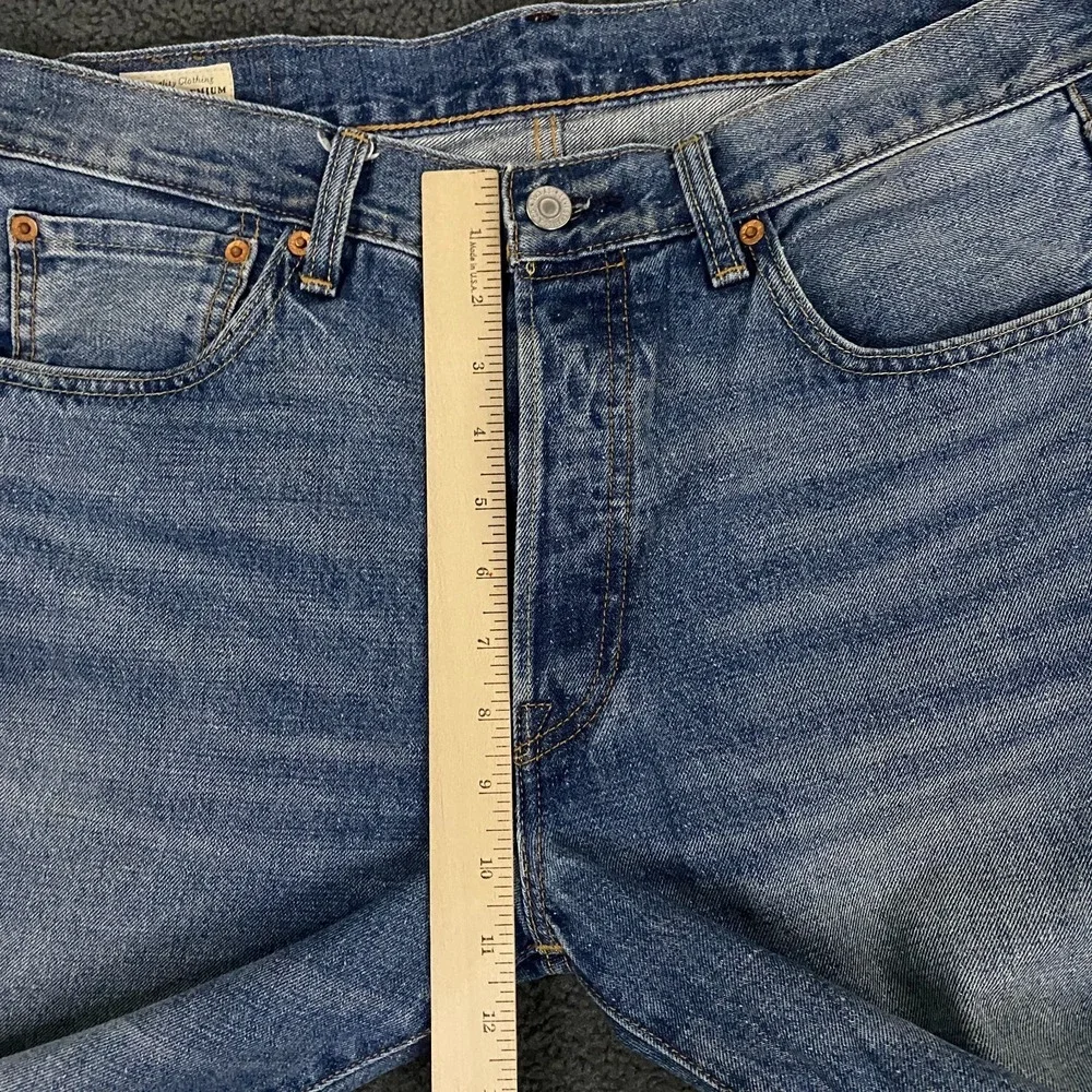 Levis 501 Original Selvedge Jeans 32x30 Blue Big E Premium Denim